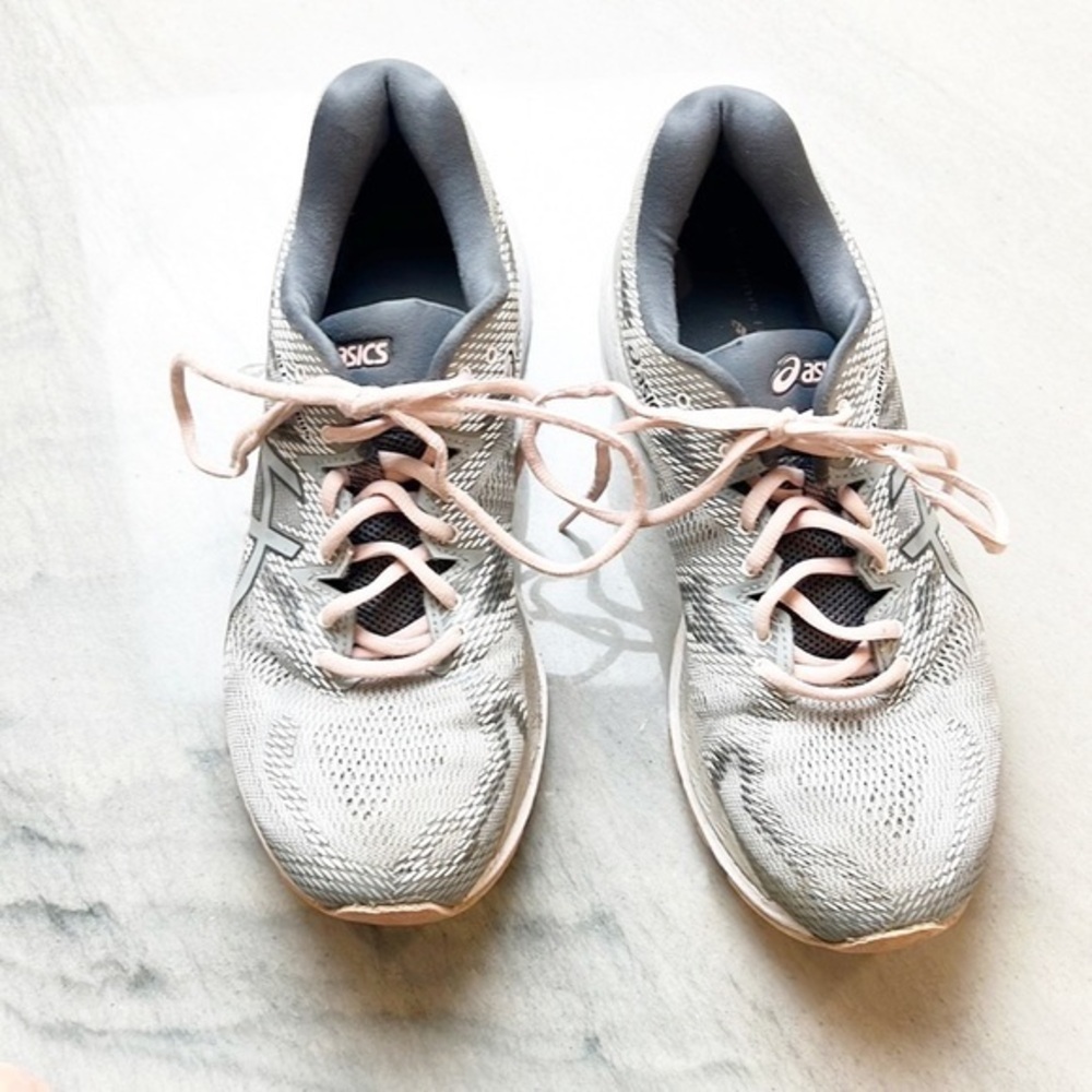ASICS Gel Nimbus 20 Lace Up Athletic Trainer Shoe Womens Size 11 T850N Gray Pink